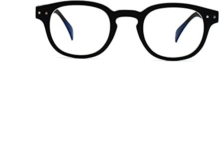 Muunel Blue Light Reading Glasses with Essilor Anti-glare Coating, Anton UVAllBlue™, HD Vision, Black Square Frame for Men, Power -2.25 Miopie