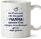 Mugffins Tassen/Becher mit Spruch für MUTTER/MAMA - Auf Italienisch - Mio nord e mia guida mamma - 11 oz / 330 ml - originelles und lustiges Geschenk