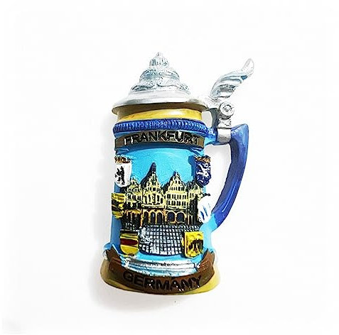 Deutschland Frankfurt Klassischer Bierglas Dekanter Magnet Küche Kühlschrank verziert Magnet