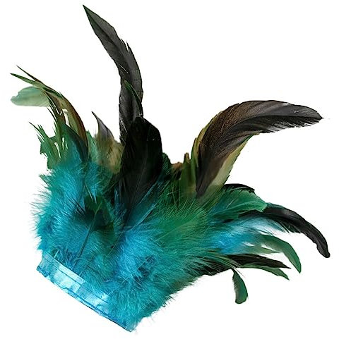 BYNYXI Feder Manschette, Mardi Gras Federn Halloween Kostüme Hahnfeder Manschetten Damen Federarmband Handgelenk Gothic Feder Manschette Armband für Faschingsball Halloween Kostüm Cosplay Party
