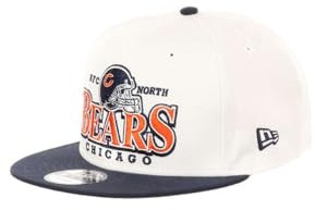 New Era Chicago Bears NFL White Original Teamcolour Helmet Blue 9Fifty Snapback Cap - One-Size