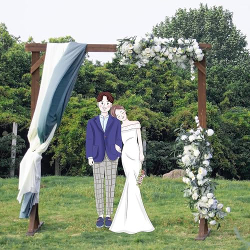 OURECO Holz Rosenbogen,Hochzeitsbogen,Traubogen Hochzeit Hintergrund Stand Bogen for Geburtstagsfeier Hochzeit Garten Innen- und Außendekoration