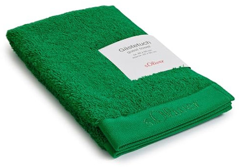 s.Oliver Gästehandtuch 30x50 cm - 100% Baumwolle, 600 g/m², weich & saugstark, Gästetuch grün
