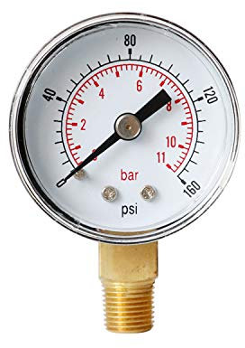 Medidor de presión de 40 mm, esfera de 1/8 pulgadas, BSPT, vertical, 15, 30, 60.100, 160, 200, 300, y medidor de presión de neumáticos, manómetro digital de agua, barómetro, medidor, regulador de