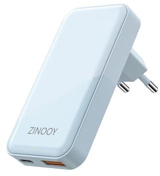 Zinooy USB C Ladegerät, 35W USB Stecker Flaches mit 2 Ports Output, Typ C Netzteil Adapter Schnellladung für iPhone 15/15 Pro/15 Pro Max 14 13 12 11 SE, Sumsung Galaxy S24/23/22, iPad, Xiaomi