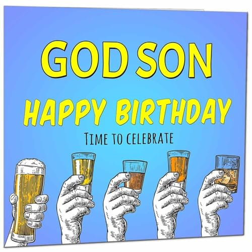 Gott Sohn Geburtstagskarte für Männer Ihn Bier Getränke Männer Geburtstagskarten für Gott Sohn