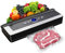 DMD® | Vacuum Sealer Starter Kit with Built-In Cutter & Vacuum Roll Bags, LED Screen 6 Sealing Modes For Meat, Liquid, Vegetables | Dry & Moist Food Modes, Fast & Compact