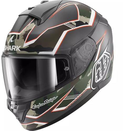 SHARK, Integraler Motorradhelm RIDILL 2 MATRIX x TROY LEE DESIGN CAMO Anthracite Green Chocolat, S