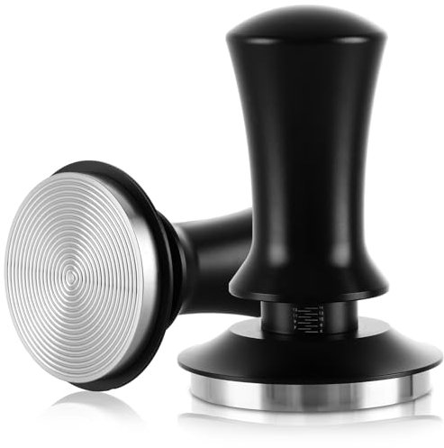 GBACHOOSE Kaffee Tamper 58mm, Coffee Tamper mit wellenbasis Edelstahlboden, Espresso Tamper mit Edelstahl 304 Gewindeboden