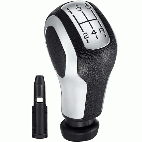 AUTOZOCO Pomo de 5 cambios de marcha para coche, compatible con Peugeot 106 107 205 206 207 301 306 307 308 406 407 408 508 605 806 807 2008 3008 5008 y Citroen C2 C3 C4 C5 Picasso Saxo Xsara Elysee