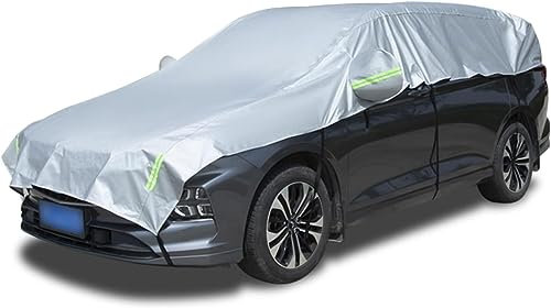 CaiTang Housse de Voiture Extérieure Imperméable à l'eau, Bâche de Protection Auto Coupe-Vent avec Bandes Réfléchissantes, Résistant à la Poussière, Pluie, Anti-UV, Soleil, Universel pour SUV