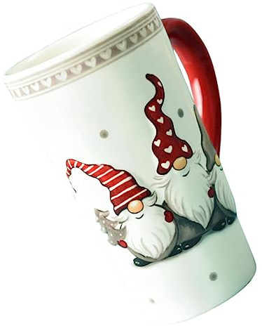IMIKEYA 2pcs Large Mug Insulated Ceramic Christmas Cup Beer Cup Reusable for Home Office Restaurant Hotel Parties