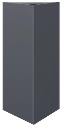 vidaXL Pflanzkübel, Blumenkübel mit Boden, Pflanzkasten Pflanztopf für Garten Balkon Terrasse, Blumentopf Pflanzgefäß Blumenkasten, Anthrazit Dreieckig Stahl