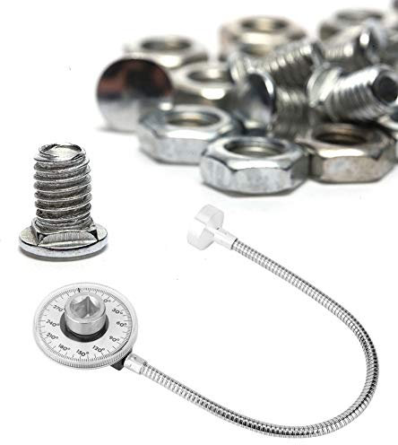 Misuratore di Torsione da 1/2 Pollice, Magnetica più Forte, Strumento di Misurazione 'angolo di 360 Gradi con Braccio Regolabile, Scala Indicatore Trasparente,