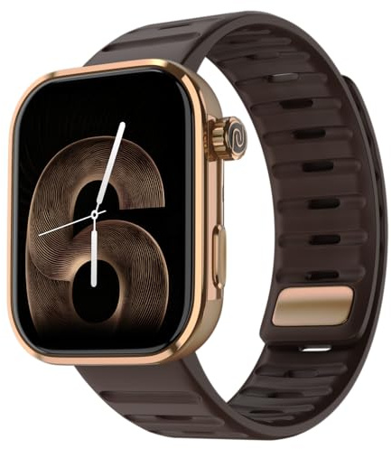 Noise Pro 6 Max Smart Watch Intelligent AI, Endless AI Watch Faces, AI Companion, 1.96” AMOLED, Stainless Steel Build, Built-in GPS, 5 ATM, EN2 Processor,for iOS & Android(Signature Brown)