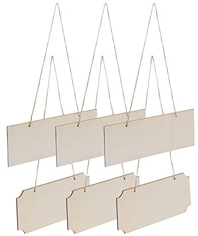 LALAFINA Deko-spaß 6er-pack Unfertige Bemalbare Holzausschnitte Für Kalender Wanddekorationen Und Geschenkideen