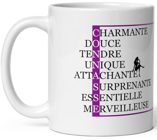 Mug connasse drôle idée cadeau tasse personnalisée anniversaire fête Noël humour femme fille soeur collegue amie petasse haute qualité céramique 325ml