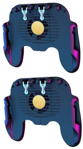 VILLCASE 2 Stück handy gamepad kühler Kühlung Lüfter Telefon-Controller tragbar Telefon-Joystick Mini-Ventilatoren USB Handy-Gamepad-Fan Handy-Gamecontroller Plastik
