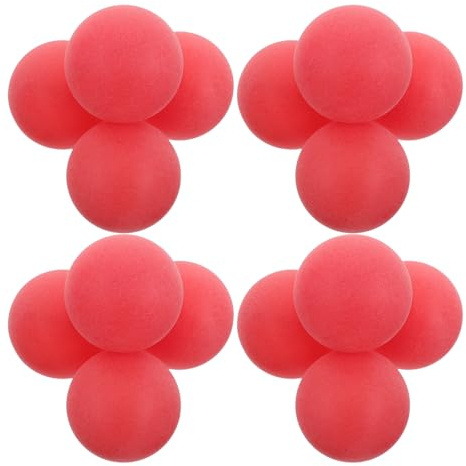 Yardwe Lot de 50 de Ping-Pong en Plastique 40 Mm, Colorées Rouges, Légères, pour Tennis de Table, Jeux de Fête Foraine, Activités Piscine et Loisirs Créatifs