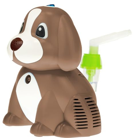Omnibus BR-CN171 Puppy Elektrischer Inhalator Hündchen Inhaliergerät Set für Kinder und Erwachsene Vernebler Inhalation Maske für Erwachsene und Kinder (Braun)