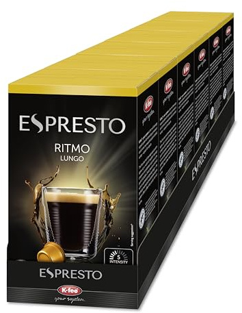ESPRESTO Kaffeekapseln, Ritmo Lungo, für K-fee Systems, 96 Kapseln | kompatibel mit K-fee & ALDI EXPRESSI | würzig & harmonisch | RFA