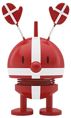 Hoptimist Dänischer Roligan, Wackelfigur & Glücksbringer Skandinavisch, Wohnzimmer & Schreibtisch Deko, Büro Gadget, Tolle Kleine Geschenke, 6,7 x 5,9 x 9,5 cm, Small, Rot