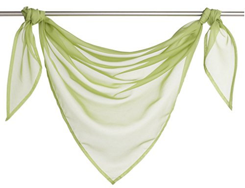 Querbehang Deko Gardinen aus transparentem Voile Triangle Schals L*B 200 * 100cm Grün