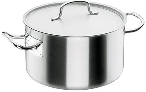 LACOR - 50025 - Cacerola Alta con Tapa Chef Classic 24cm INOX