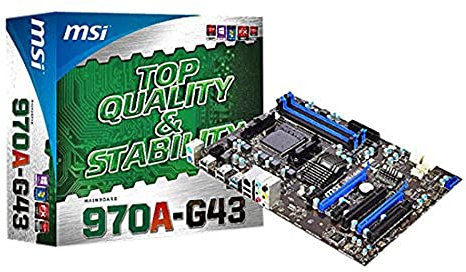 MSI 970A-G43 Mainboard Sockel AM3+ (ATX, AMD 970, DDR3 Speicher, 6x SATA III, 2x USB 3.0)