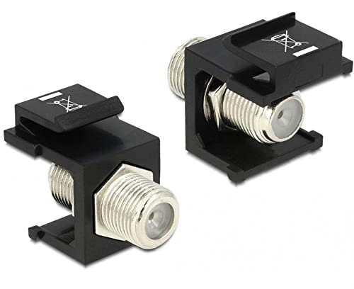 DELOCK Keystone F Buchse > F Buchse schwarz