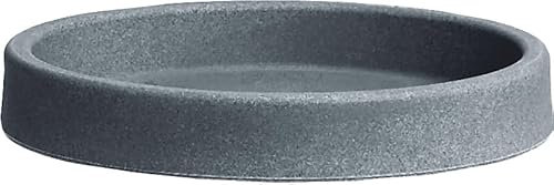 hydroflora 63003145 Nicoli – Sottovaso Rotondo per Vaso Atlas, Diametro 32,5 cm, Altezza 3,9 cm, Grigio Cenere Opaco