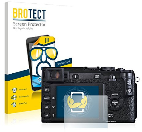 BROTECT Schutzfolie für Fujifilm X-E1 | 2 Stück Transparenter Displayschutz Made in Germany Klare Displayschutz-Folie Clear Einfache Montage Case-Friendly