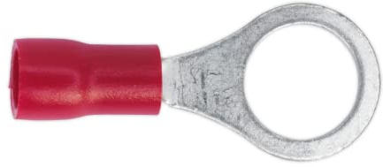 Sealey RT27 Easy-Entry Ring Terminal Ø8.4mm (5/16) Red Pack of 100