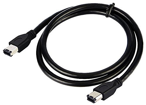 zdyCGTime 3,3 FT 6 Pin auf 6 Pin Firewire DV iLink Stecker auf Stecker IEEE 1394 Kabel Kompatibel mit PC, FireWire, SUN, Sony iLink und allen IEEE-1394b Peripheriegeräten. (Schwarz)