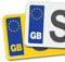Signs247 PAIR GB CAR NUMBER PLATE STICKERS - EU European Vinyl Car Sticker Decal