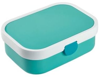 Mepal Brotdose Kinder - Bento Box Kinder - Brotdose Kinder mit Fächern & Gabel - Meal Prep Box mit Clip-Verschluss - BPA-frei & Spülmaschinenfest - 750 ml - Turquoise