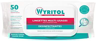 WYRITOL Lingettes désinfectantes Multi-Usages à l'Extrait d'Essence de Niaouli - 50 Unités