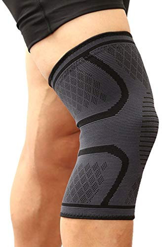 Rodillera Deportiva Rodillera de Compresión Rotuliana Ortopédica Elástica Antideslizante y Transpirable, para Voleibol, Fútbol, Correr, Ciclismo, Esquí y Toda Clase de Deportes (M (36-42cm), Negro)