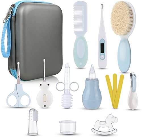 Lictin Infant Baby Health Care Kit -Baby Combing Kit Baby Care Accessories Safety Cutter Nail Care Set CE Standard 100% Safe NO BBP, Nursery Baby Care Kit for Infants Newborns
