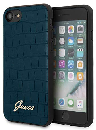 CG Mobile Schutzhülle für iPhone 7 / 8 / SE 2020 Guess Croco Blau