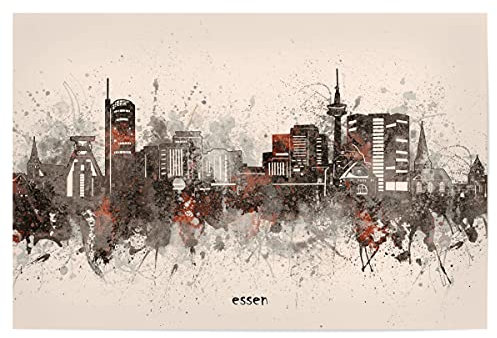 artboxONE Poster 30x20 cm Städte Essen Skyline Artistic beige - Bild Essen beige Cities