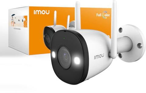 Imou Bullet 2S 2MP - Professional Outdoor Bullet Camera, Full HD 1080P with Wide Dynamic Range & Superior Full Colour Nightvision, Spotlights, AI Human Detection, 2 Way Audio