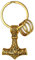FaithHeart Goldener Keltischer Knot Mjölnir Keychain Punk Wikinger Thors Hammer Schlüsselanhänger mit Geschenkebox für Herren Männer