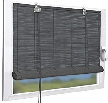 Store Enrouleur en Bambou 90 x 180 cm - Gris
