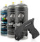 AutoFullCar - Pack 3 Spray Full Dip FULLDIP 2 Sprays Color a elegir + 1 Spray Barniz Brillo de Acabado Resistente (Antracita Metalizado)