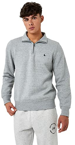 Jack Wills Mens Barchester Quarter Zip Sweatshirt Long