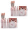 SUNFICON 2 Stück Make-up-Tablett-Organizer, Halter, Kosmetik-Vitrinen, Tischplatte, Schminktisch, Arbeitsplatte, Badezimmer, Wandschrank, Medizin-Aufbewahrungsboxen für Damen, Mädchen, kristallklar