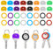 Prasacco Lot de 32 capuchons de clés en plastique pour clés de maison - 2 styles - Pour l'organisation des clés de maison, couleurs, S