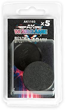 AK BASES AK1103 PLASTIC WARGAME BASES - ROUND BASE 40mm (5pcs)