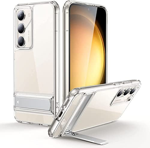 ESR Boost Ständer Hülle für Samsung Galaxy S23 Hülle, 3 Standmodi, Militärnorm Sturzschutz, unterstützt kabelloses Aufladen, dünne Handyhülle mit patentiertem Ständer, Klar